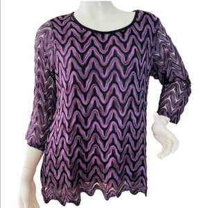 J.lee blouse purple size 1X tunic